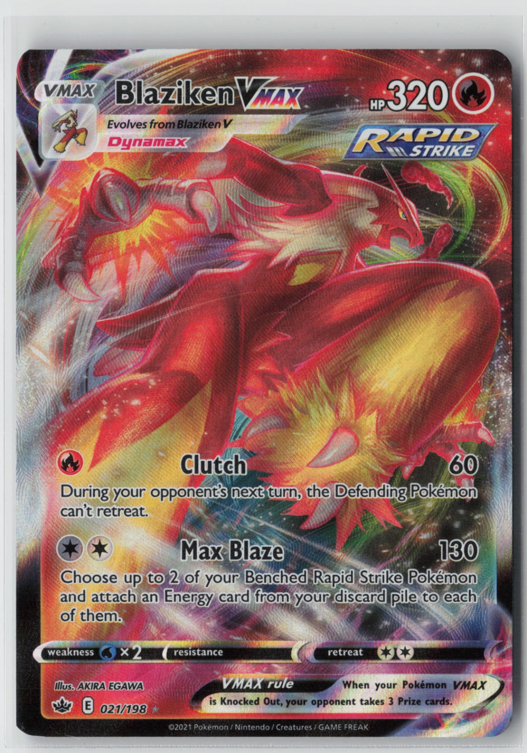 Blaziken VMAX 021/198 – SWSH06: Chilling Reign Pokémon Card NM