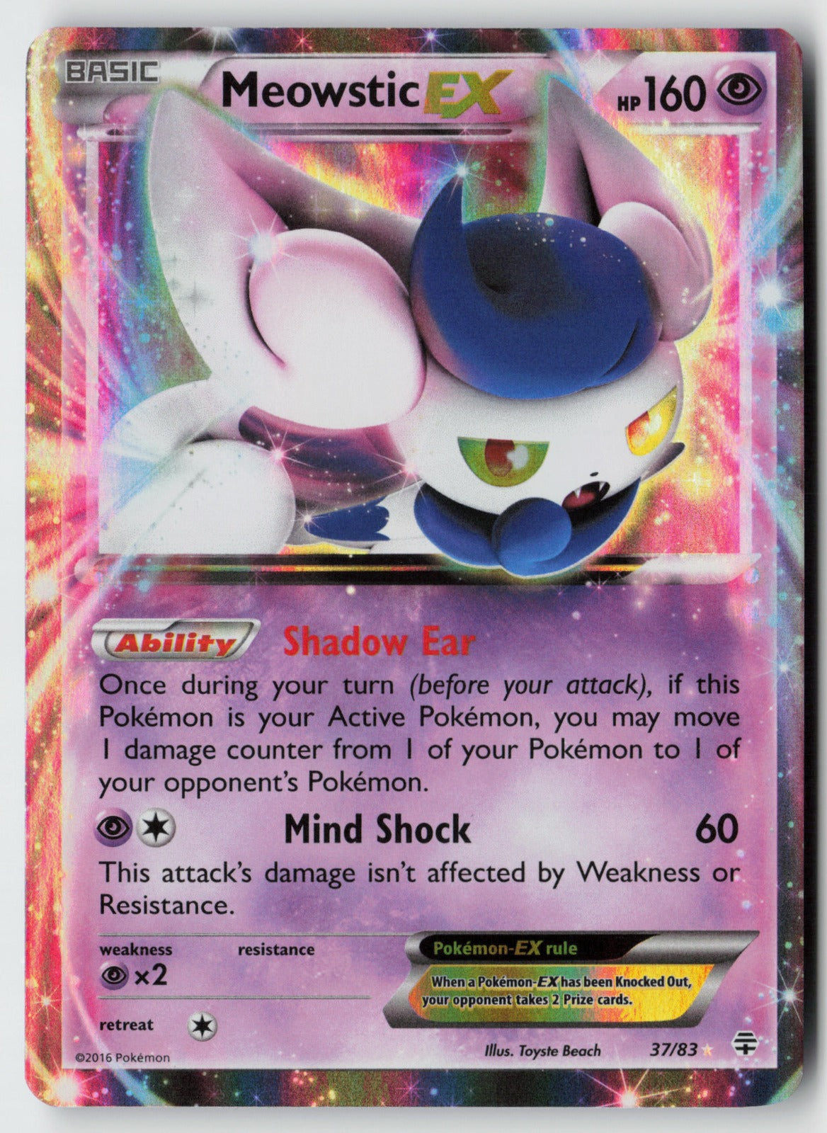 Meowstic EX 37/83 – Generations Pokémon Card NM