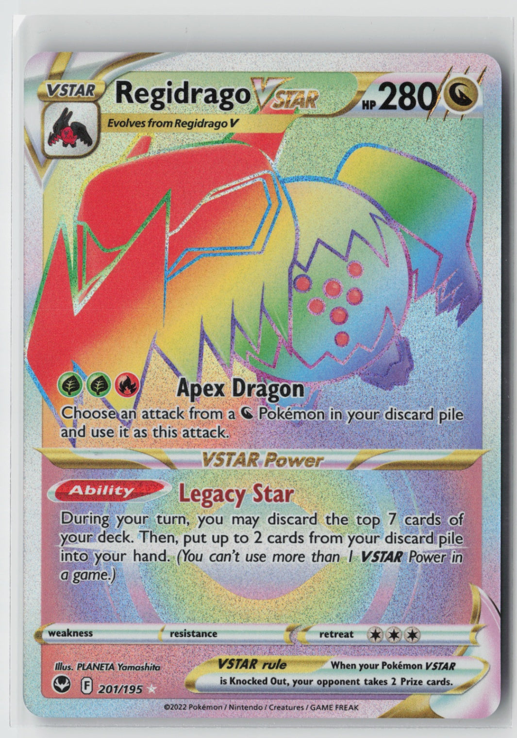 Regidrago VSTAR (Secret) 201/195 – SWSH12: Silver Tempest Pokémon Card NM