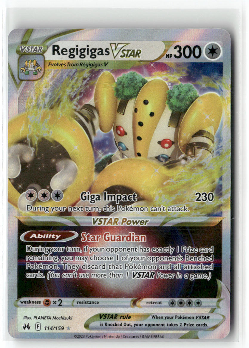 Regigigas VSTAR 114/159 – Crown Zenith Pokémon Card NM