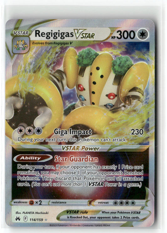 Regigigas VSTAR 114/159 – Crown Zenith Pokémon Card NM