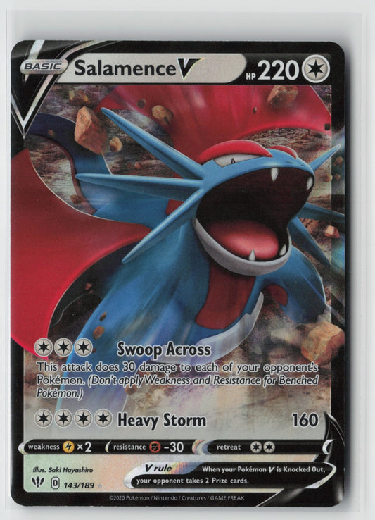 Salamence V 143/189 – SWSH03: Darkness Ablaze Pokémon Card NM