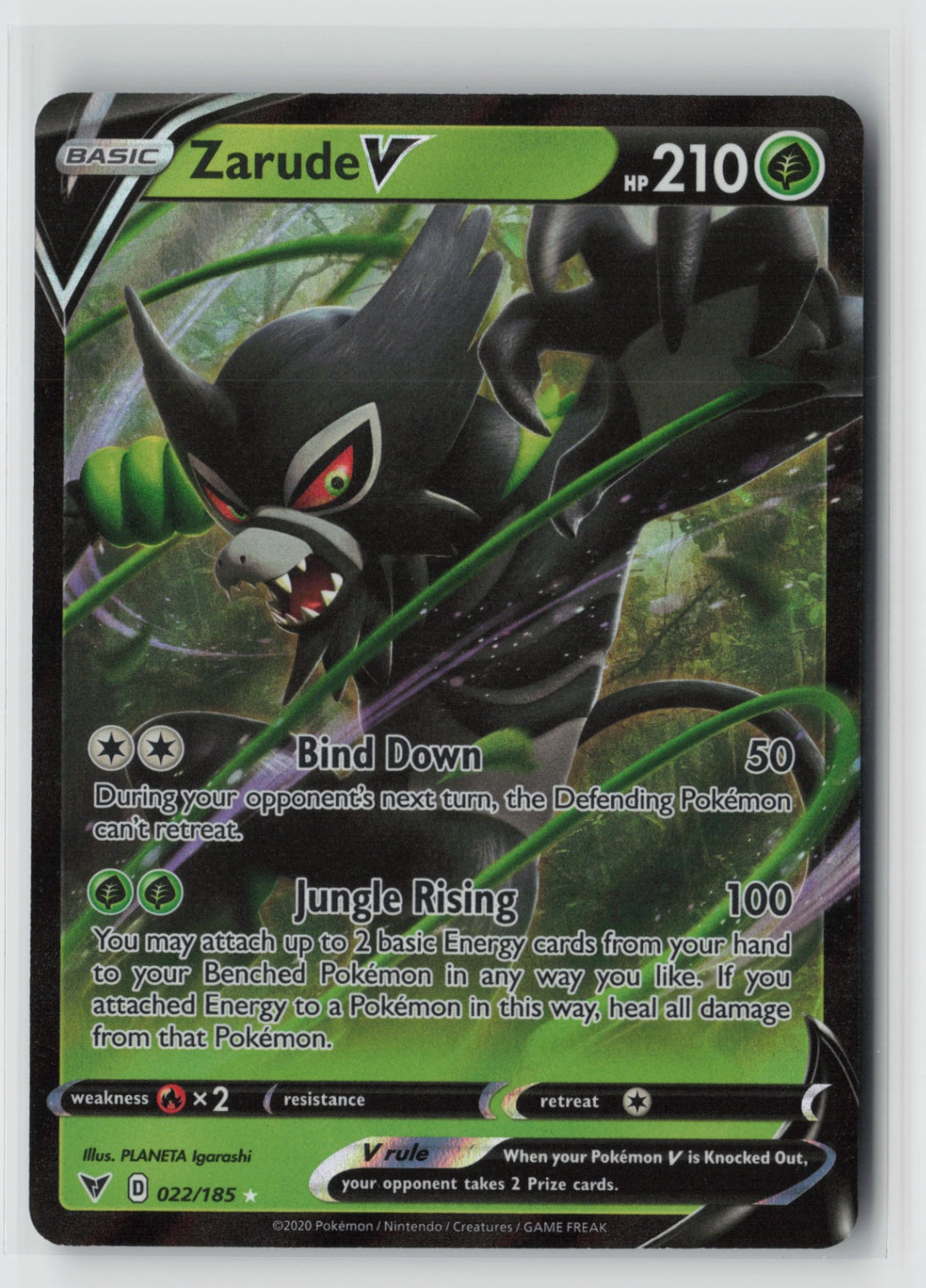Zarude V 022/185 – SWSH04: Vivid Voltage Pokémon Card NM