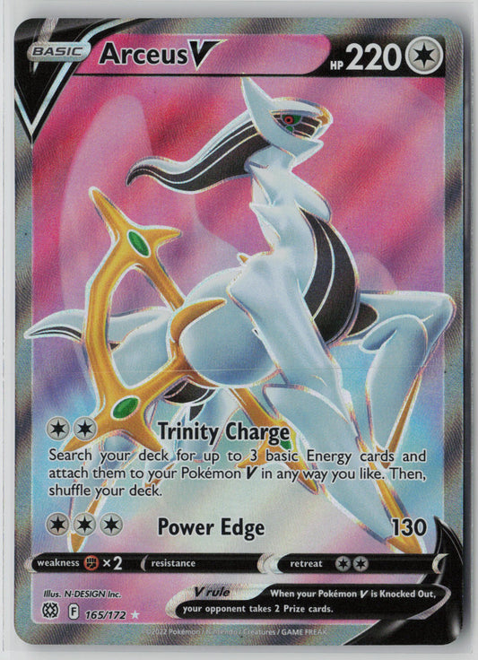 Arceus V (Full Art) 165/172 – Brilliant Stars Pokémon Card NM
