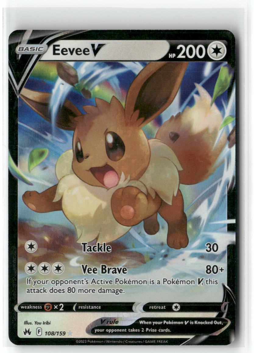 Eevee V 108/159 – Crown Zenith Pokémon Card NM