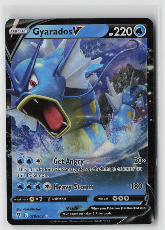 Gyarados V 028/203 – SWSH07: Evolving Skies Pokémon Card NM