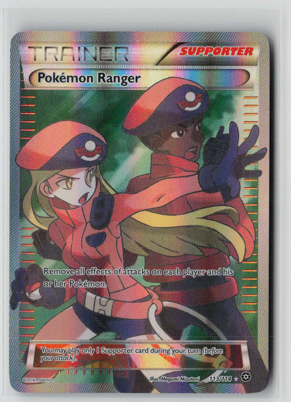 Pokemon Ranger (Full Art) 113/114 – XY - Steam Siege Pokémon Card LP