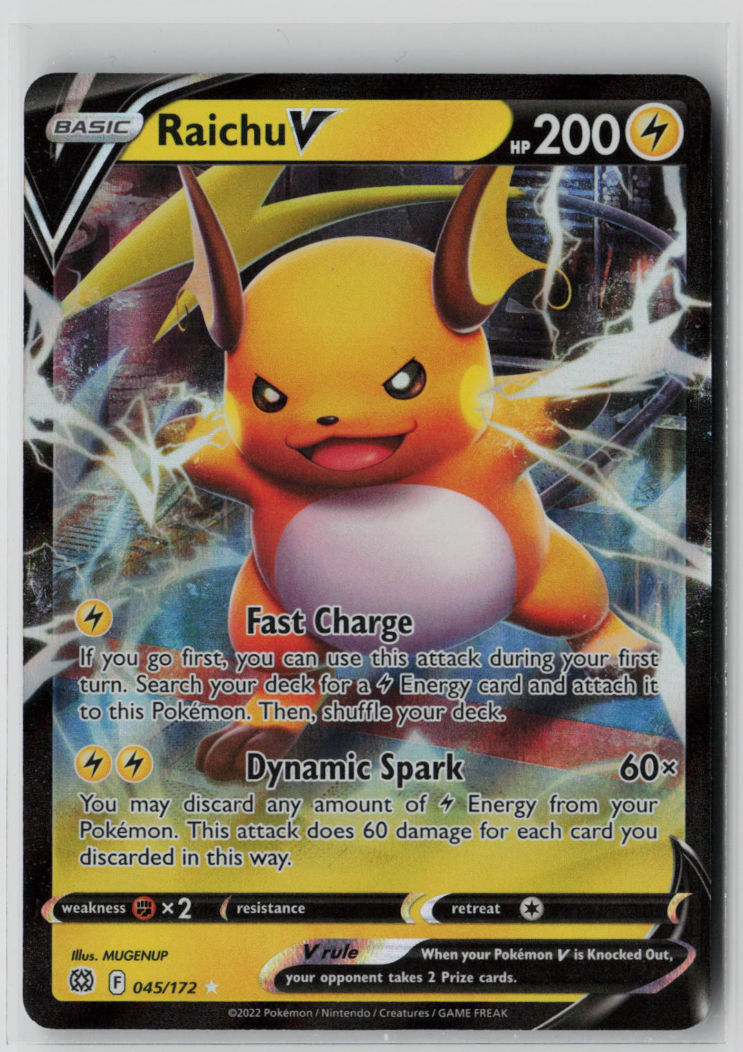 Raichu V 045/172 – Brilliant Stars Pokémon Card NM