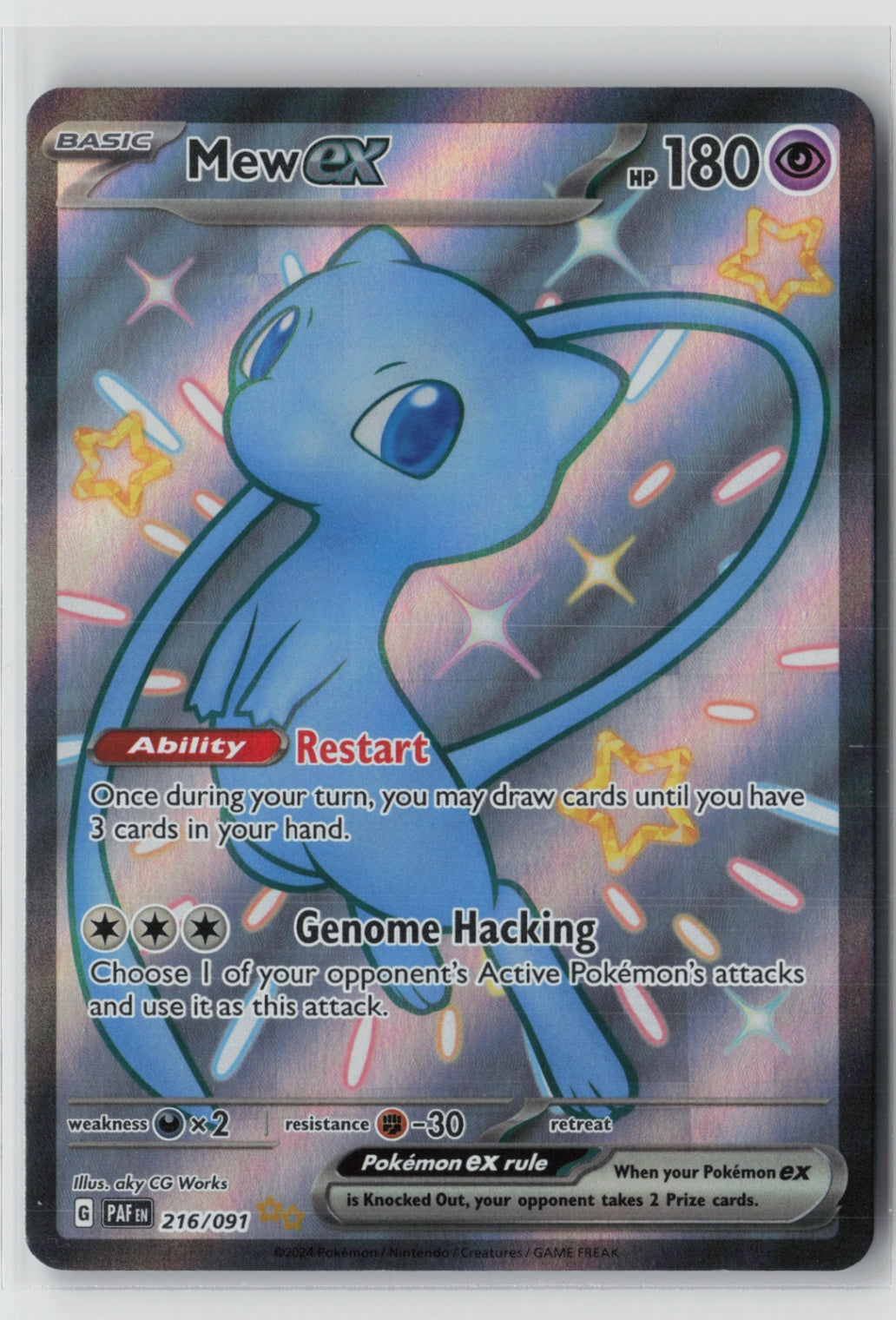 Mew ex - 216/091 – SV: Paldean Fates Pokémon Card NM
