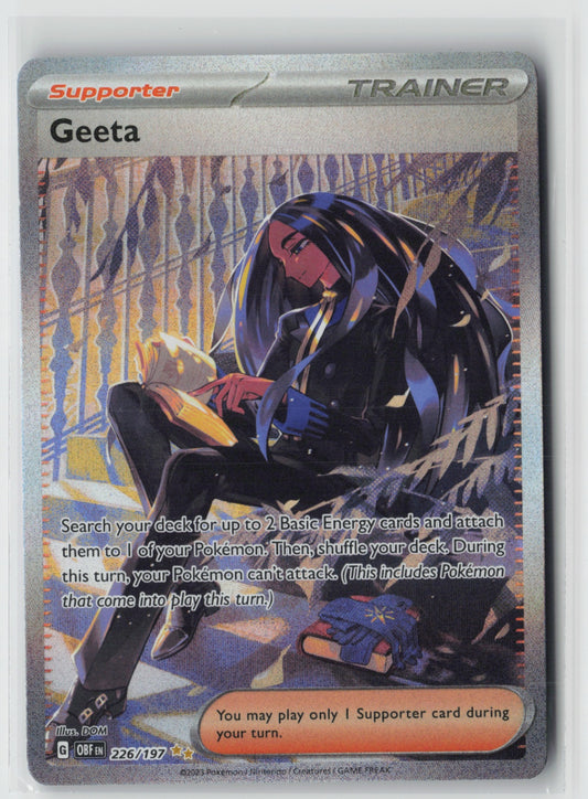 Geeta - 226/197 – SV03: Obsidian Flames Pokémon Card NM