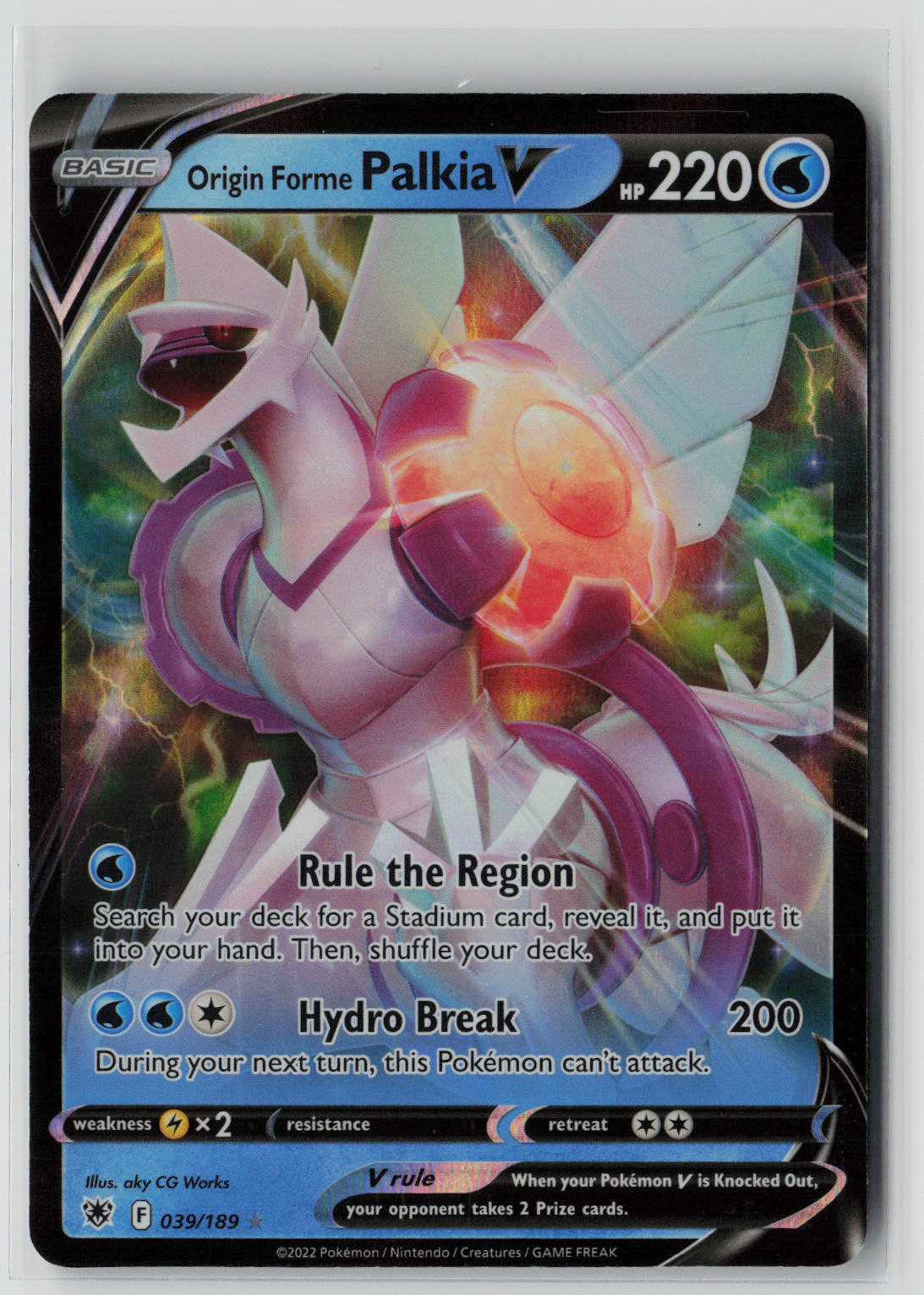 Origin Forme Palkia V 039/189 – Astral Radiance Pokémon Card NM