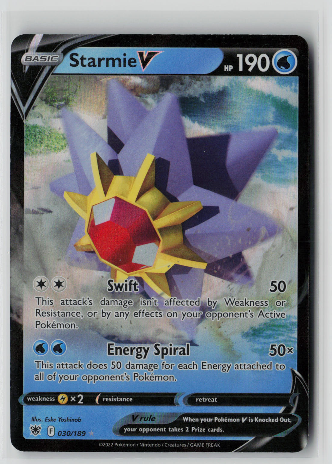 Starmie V 030/189 – Astral Radiance Pokémon Card NM