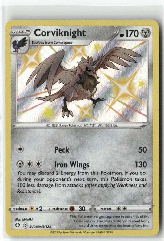 Corviknight SV089/SV122 – Shining Fates: Shiny Vault Pokémon Card NM