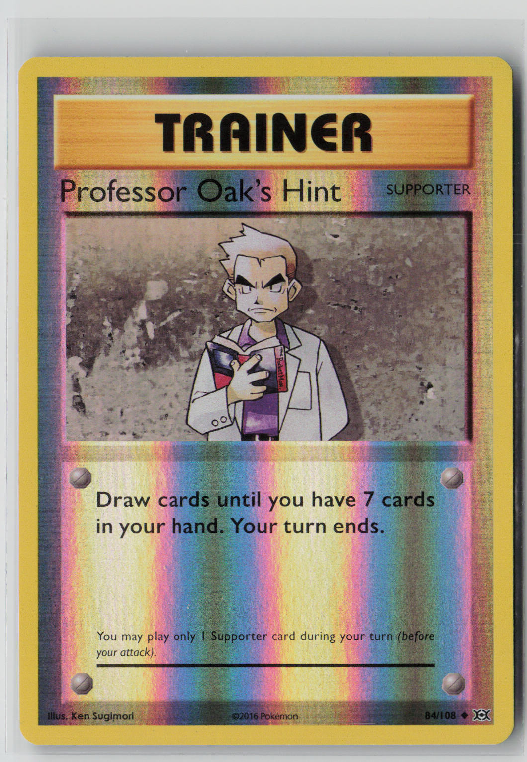 Professor Oak's Hint 84/108 – XY - Evolutions Pokémon Card NM
