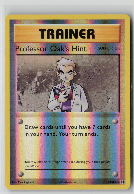 Professor Oak's Hint 84/108 – XY - Evolutions Pokémon Card NM