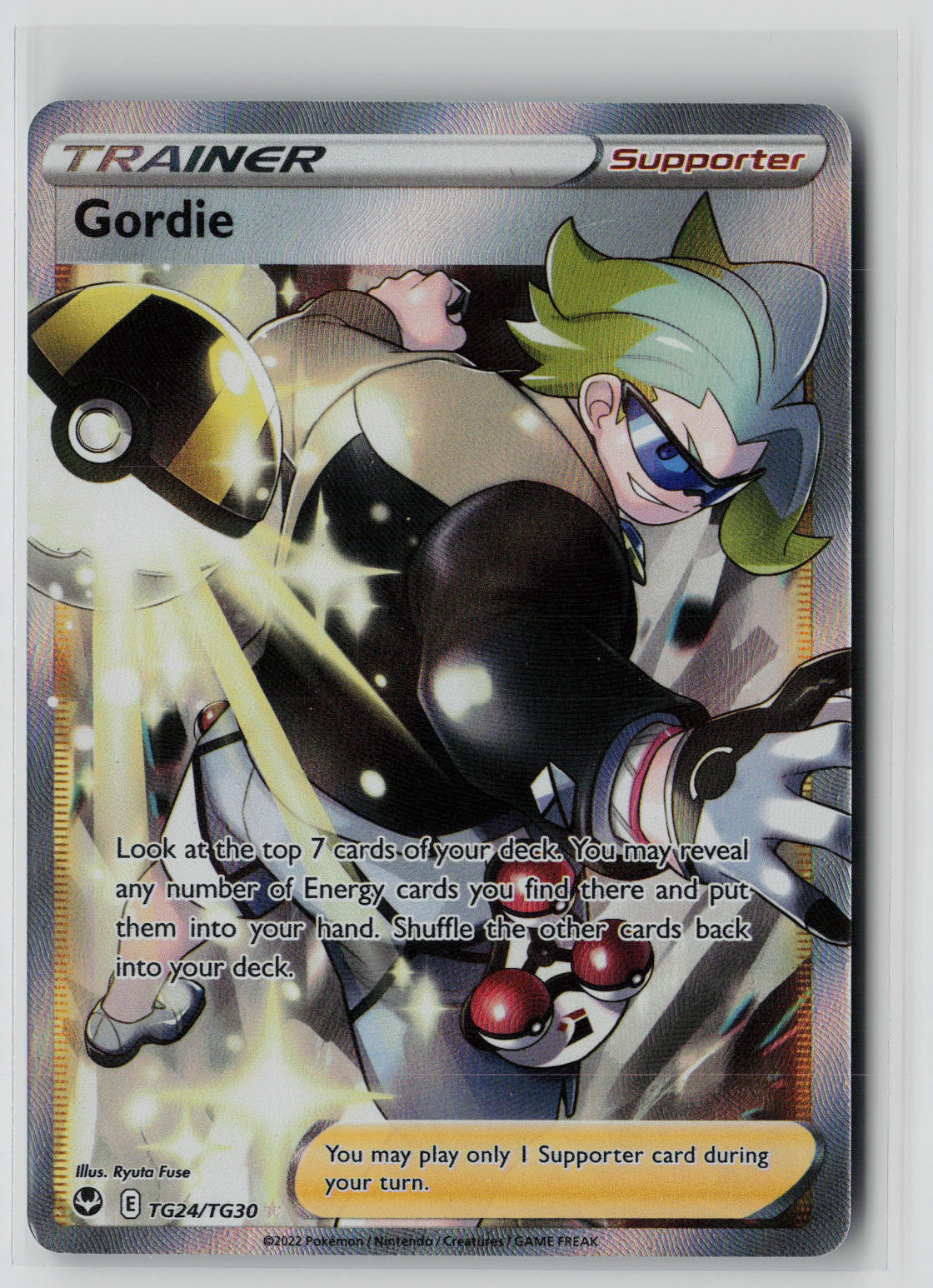 Gordie TG24/TG30 – Silver Tempest Trainer Gallery Pokémon Card NM