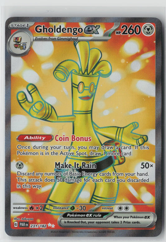 Gholdengo ex - 231/182 – SV04: Paradox Rift Pokémon Card NM