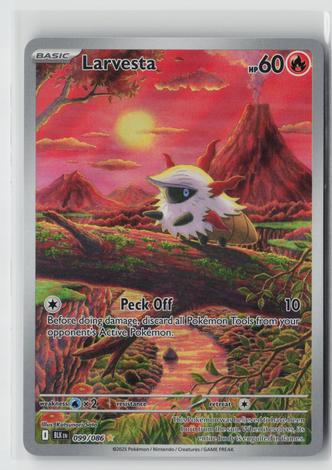 Larvesta - 099/086 – SV: Black Bolt Pokémon Card NM