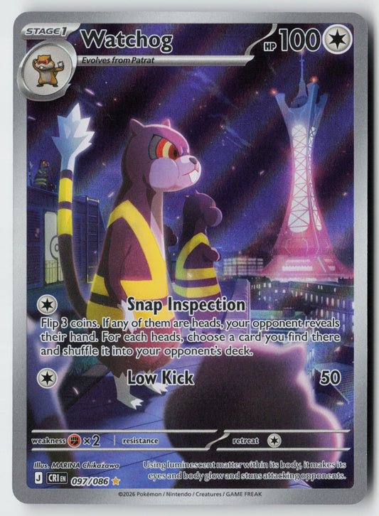 Watchog 097/086 – Chaos Rising Pokémon Card NM