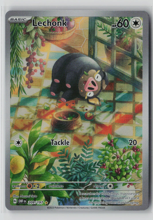 Lechonk 209/197 – Obsidian Flames Pokémon Card NM