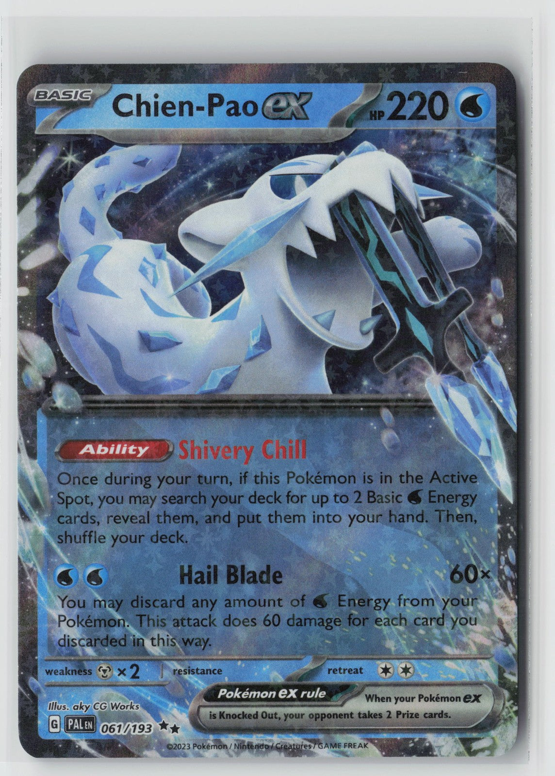 Chien-Pao ex 061/193 – SV02: Paldea Evolved Pokémon Card NM
