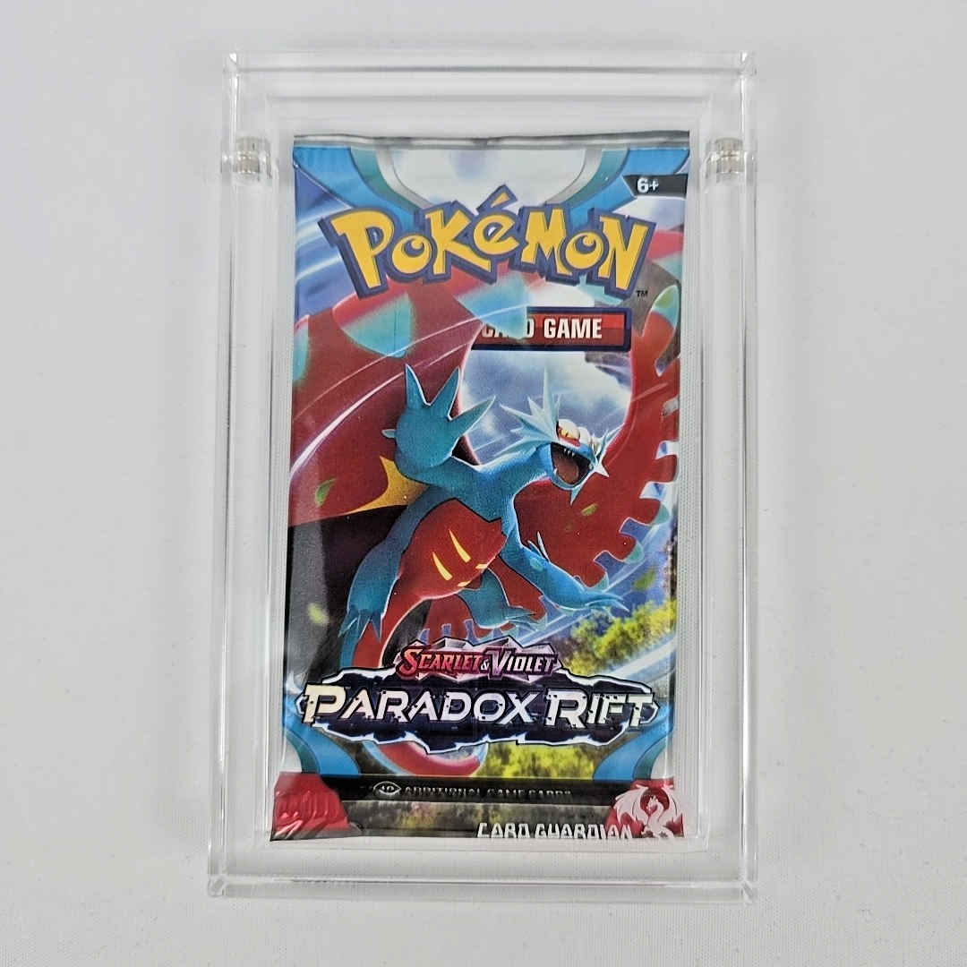 Pokémon Paradox Rift Booster Pack + Card Guardian Acrylic Case (Sealed)