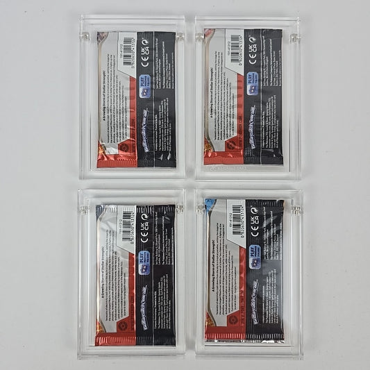 Pokémon Surging Sparks Booster Pack Art Set (4) + Card Guardian Acrylic Cases