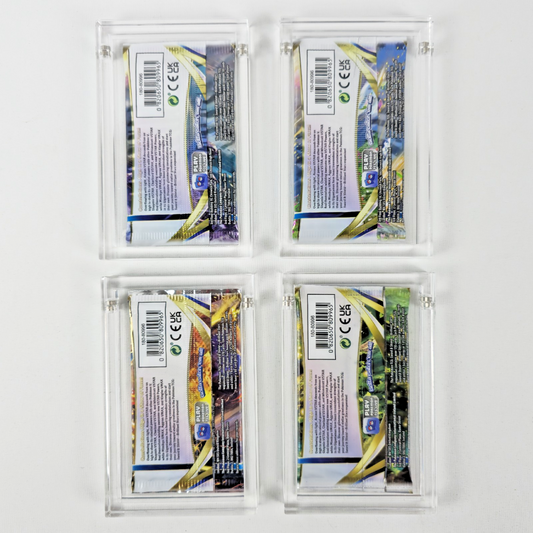Pokémon Brilliant Stars Booster Pack Art Set (4) + Card Guardian Acrylic Cases