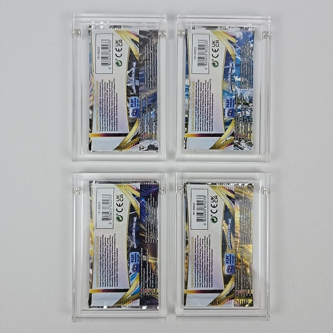 Pokémon Astral Radiance Booster Pack Art Set (4) + Card Guardian Acrylic Cases