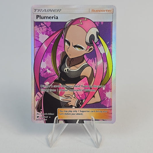 145/147 Plumeria Full Art Burning Shadows – Holo Ultra Rare Pokémon TCG