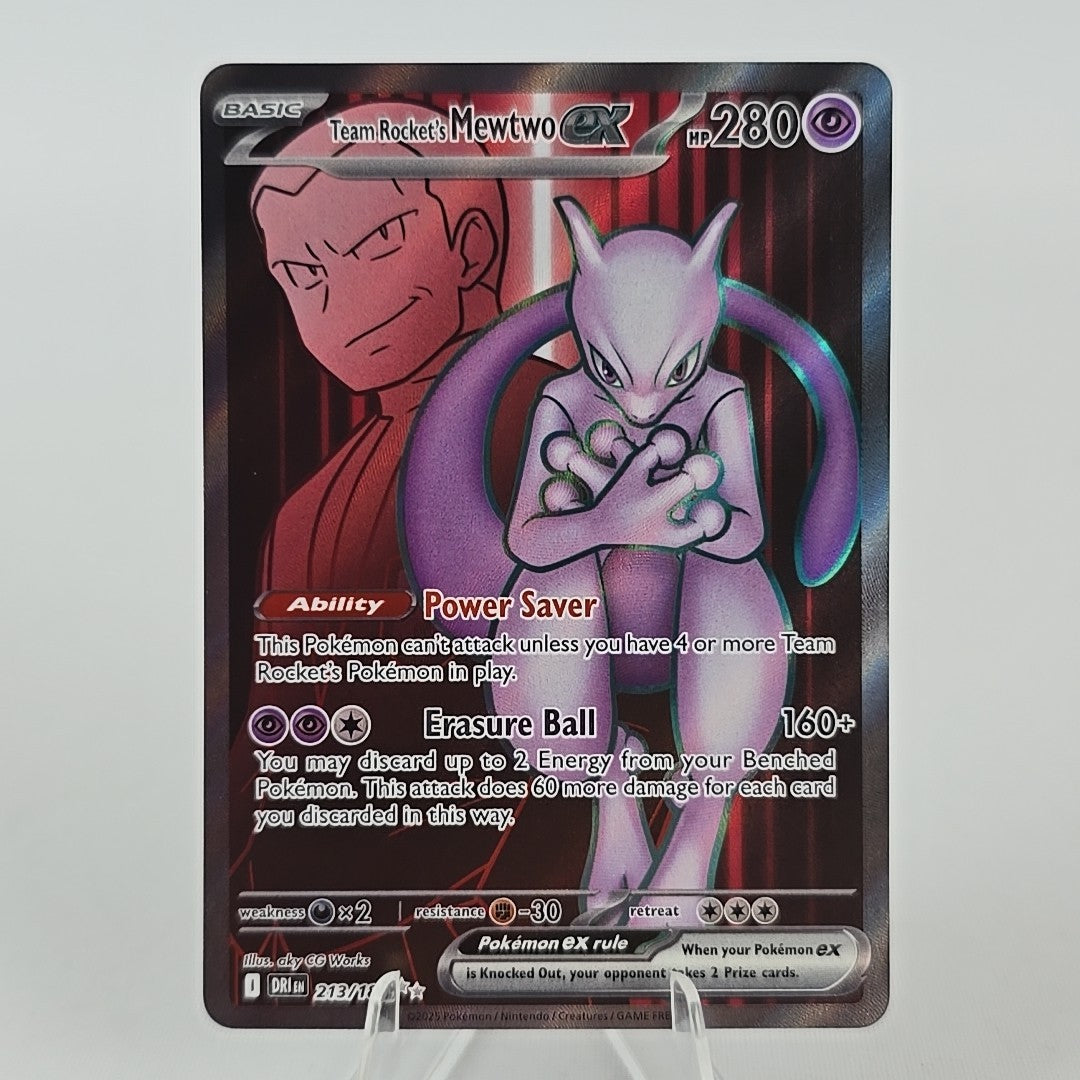 213/182 Rocket’s Mewtwo ex Destined Rivals NM Pokémon TCG Free Combined Postage