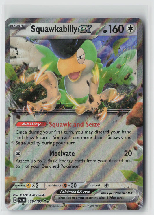 Squawkabilly ex 169/193 – SV02: Paldea Evolved Pokémon Card NM