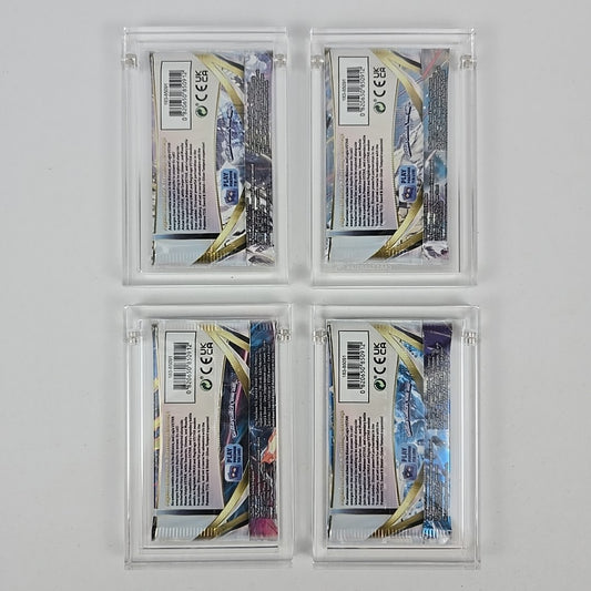 Pokémon Silver Tempest Booster Pack Art Set (4) + Card Guardian Acrylic Cases