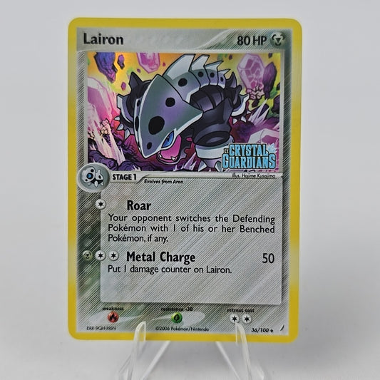 Lairon 36/100 – Pokémon TCG EX Crystal Guardians – Reverse Holo Stamped NM