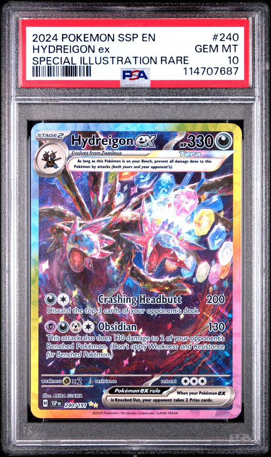 PSA 10 240/191 Hydreigon ex 2024 Surging Sparks Pokemon Free Combined Postage