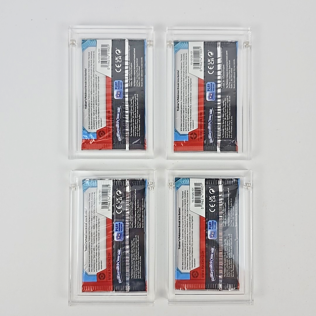 Pokémon Journey Together Booster Pack Art Set (4) + New Card Guardian Cases