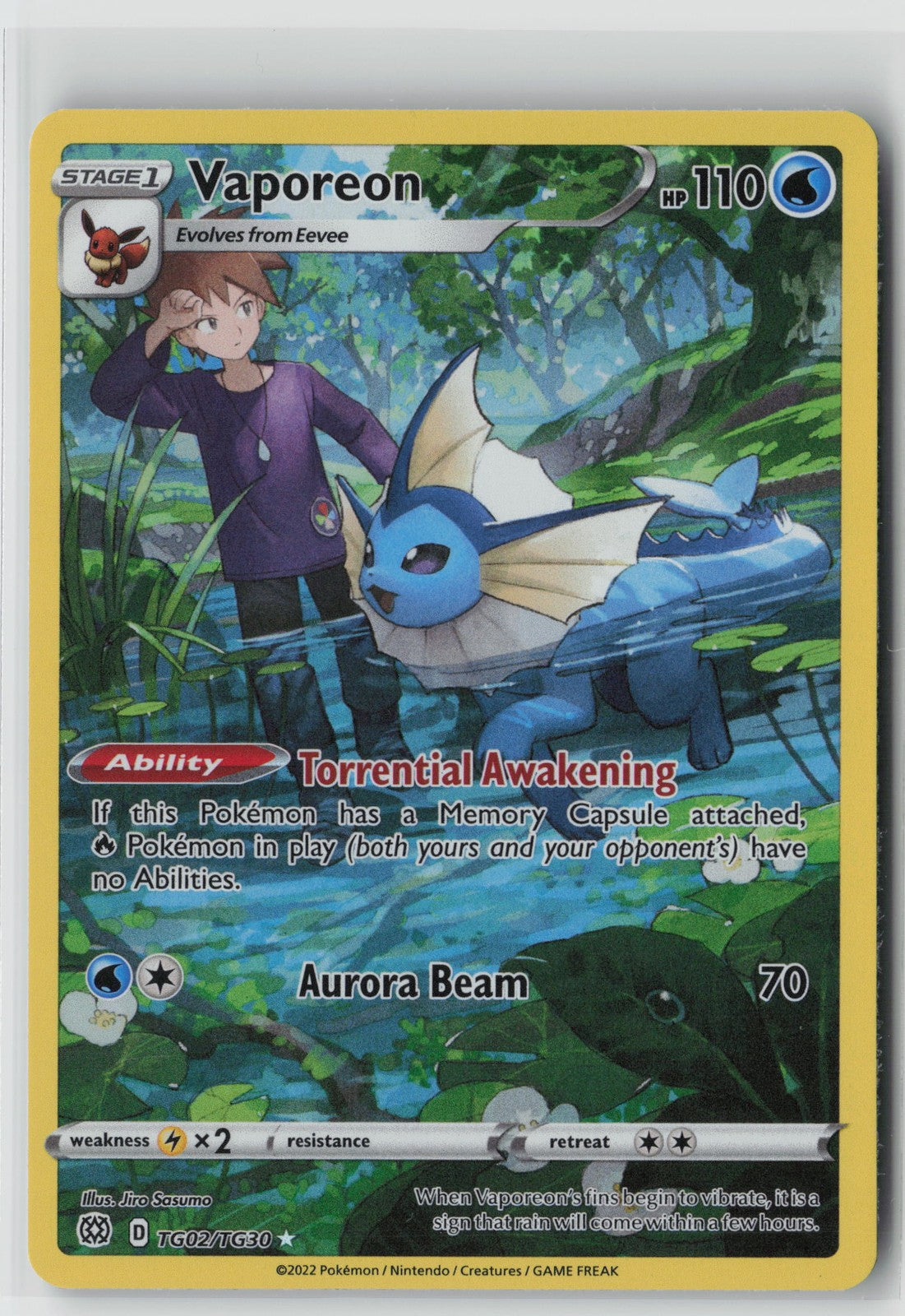 Vaporeon TG02/TG30 –  Brilliant Stars Trainer Gallery Pokémon