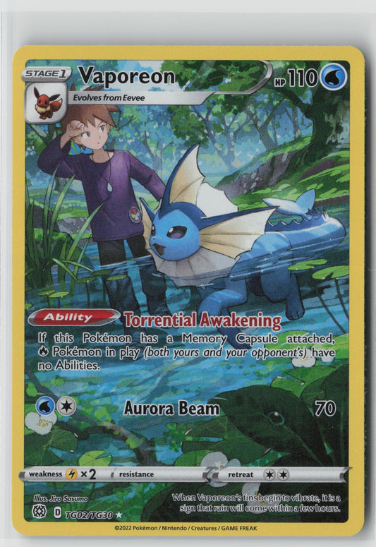 Vaporeon TG02/TG30 –  Brilliant Stars Trainer Gallery Pokémon