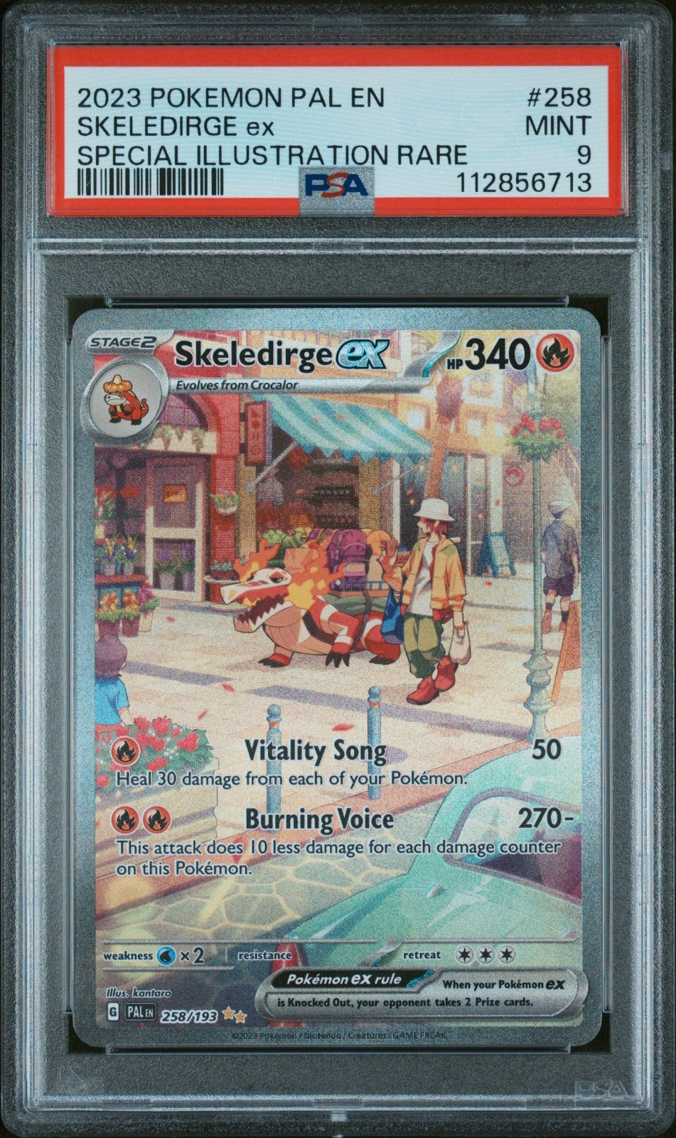 258/193 Skeledirge ex PSA 9 Paldea Evolved SIR Pokemon Free Combined Postage