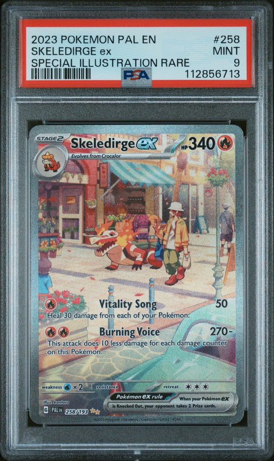 258/193 Skeledirge ex PSA 9 Paldea Evolved SIR Pokemon Free Combined Postage