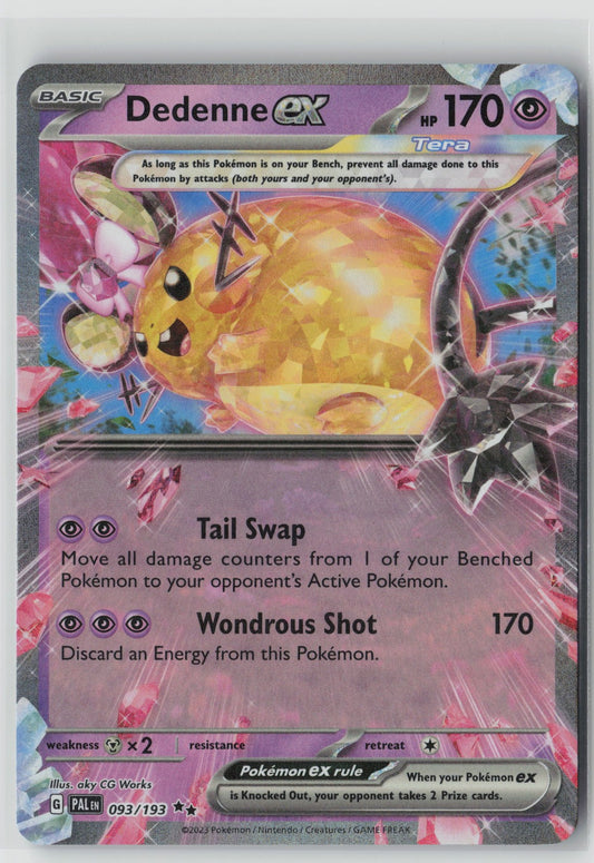 Dedenne ex 093/193 – SV02: Paldea Evolved Pokémon Card NM