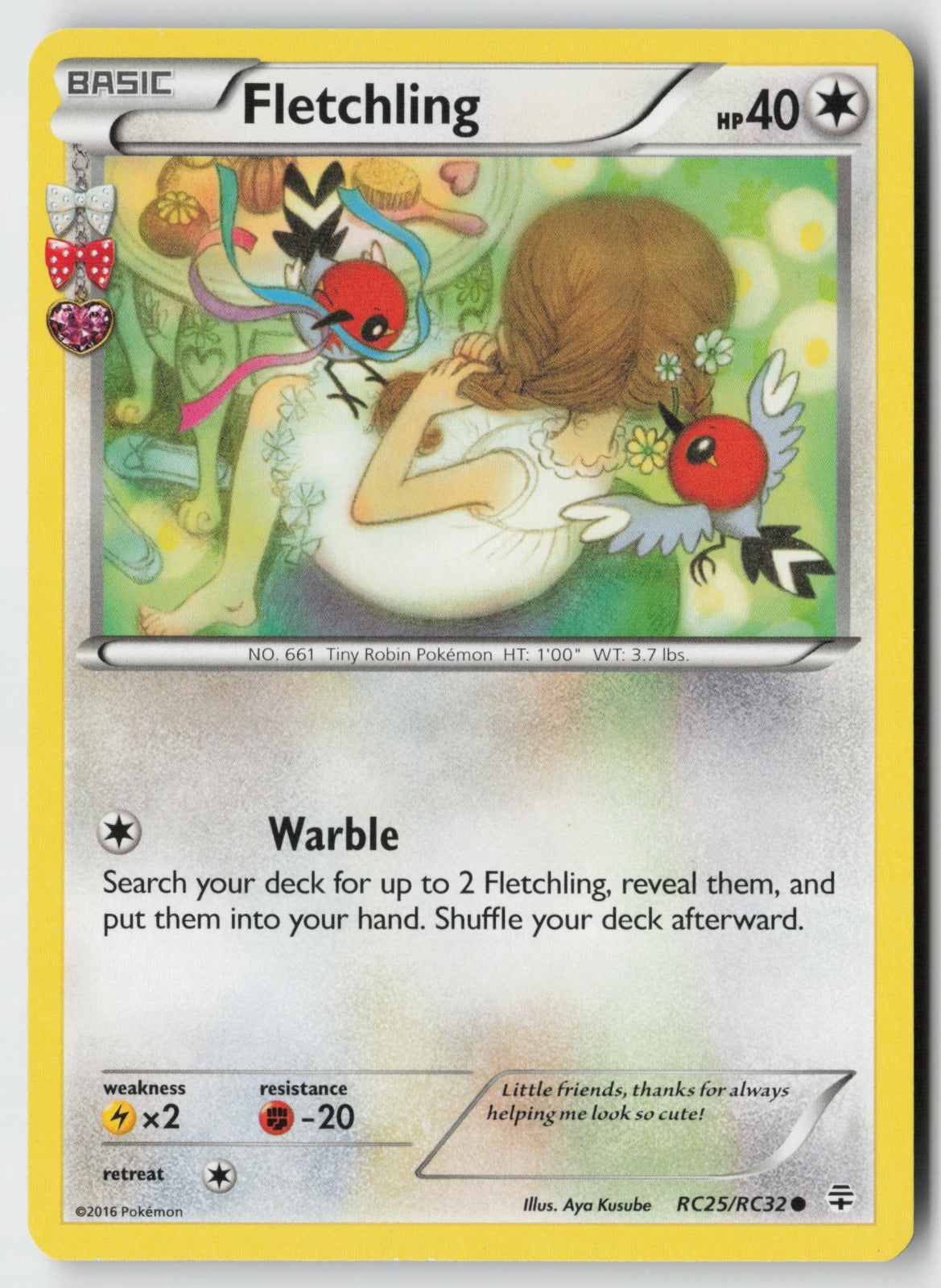 Fletchling RC25/RC32 – Generations: Radiant Collection Pokémon Card NM