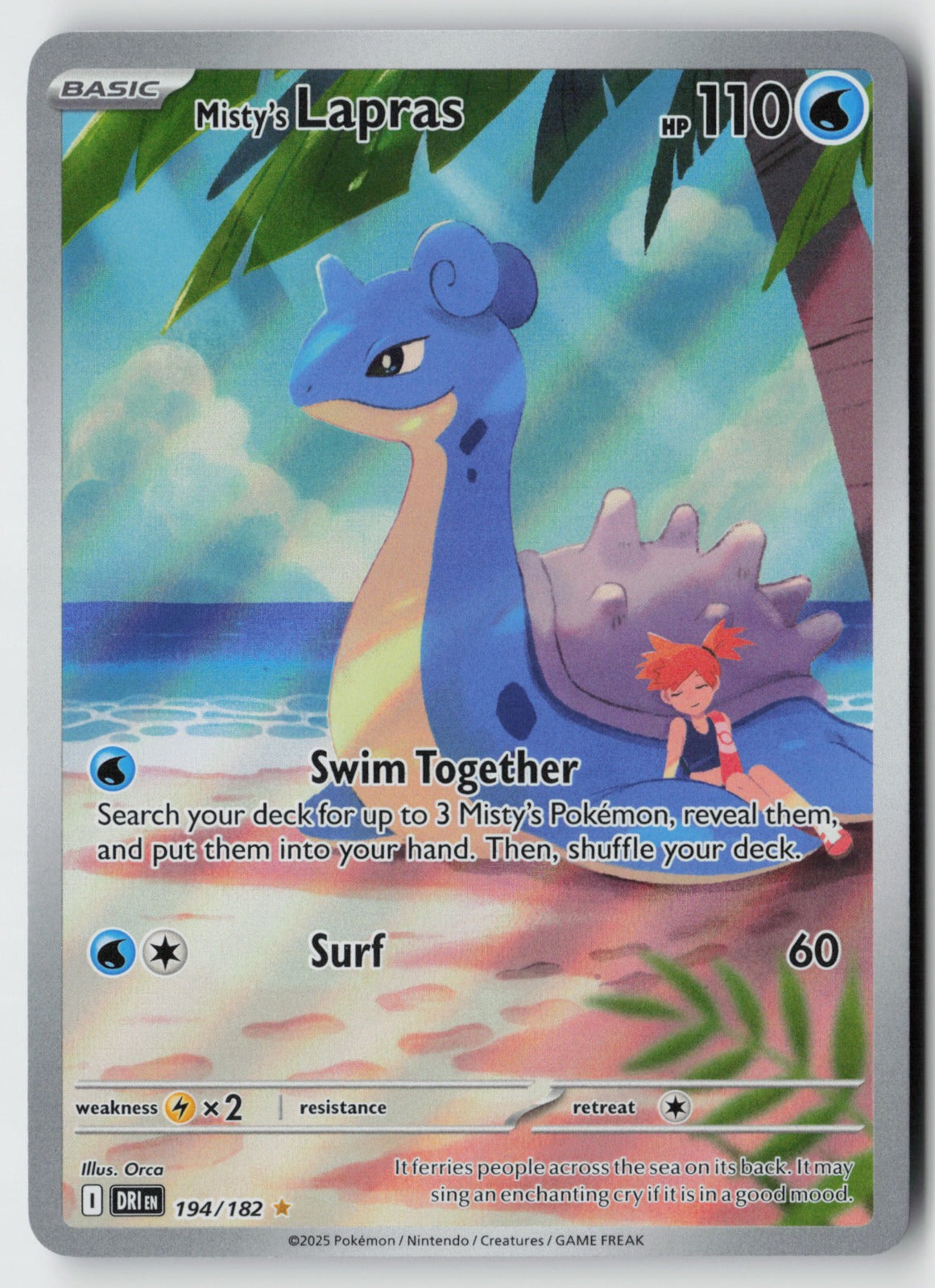 Misty's Lapras 194/182 – Destined Rivals Pokémon Card NM