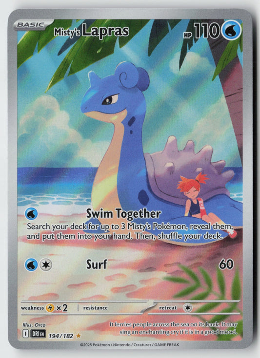 Misty's Lapras 194/182 – Destined Rivals Pokémon Card NM