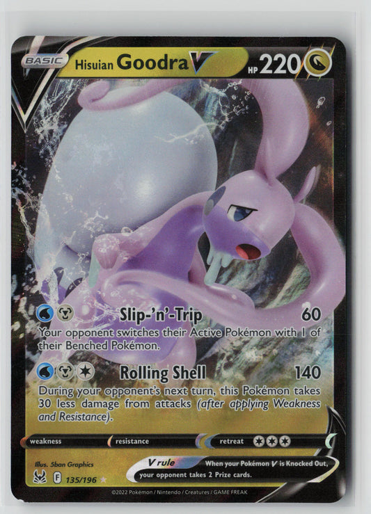 Hisuian Goodra V 135/196 – Lost Origin Pokémon Card NM