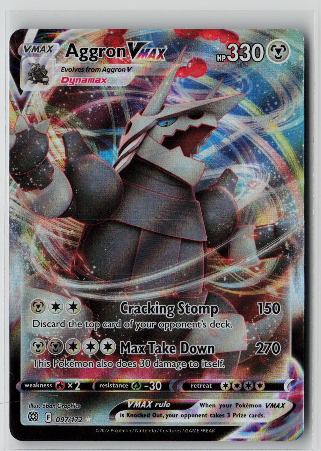 Aggron VMAX 097/172 – Brilliant Stars Pokémon Card NM