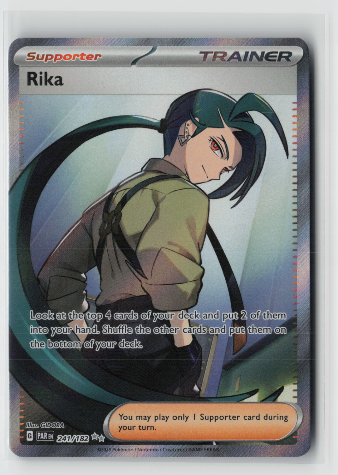 Rika - 241/182 – SV04: Paradox Rift Pokémon Card NM
