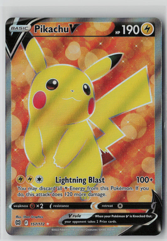 Pikachu V (Full Art) 157/172 – Brilliant Stars Pokémon Card NM
