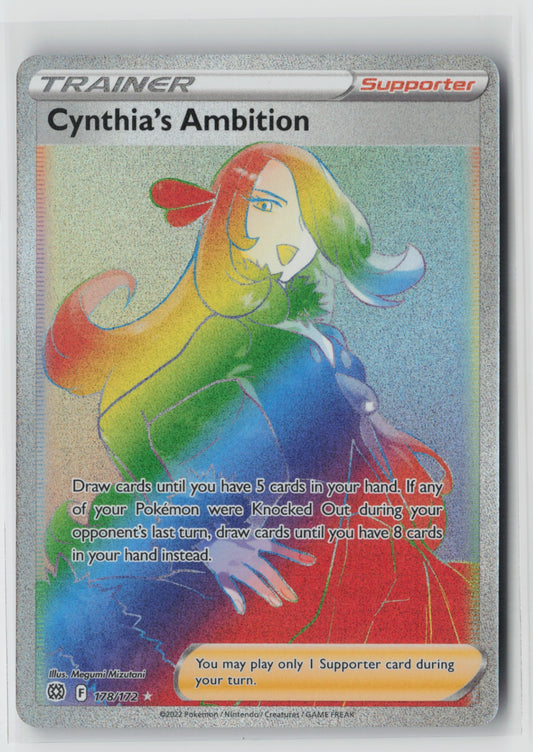 Cynthia's Ambition (Secret) 178/172 – SWSH09: Brilliant Stars Pokémon Card NM