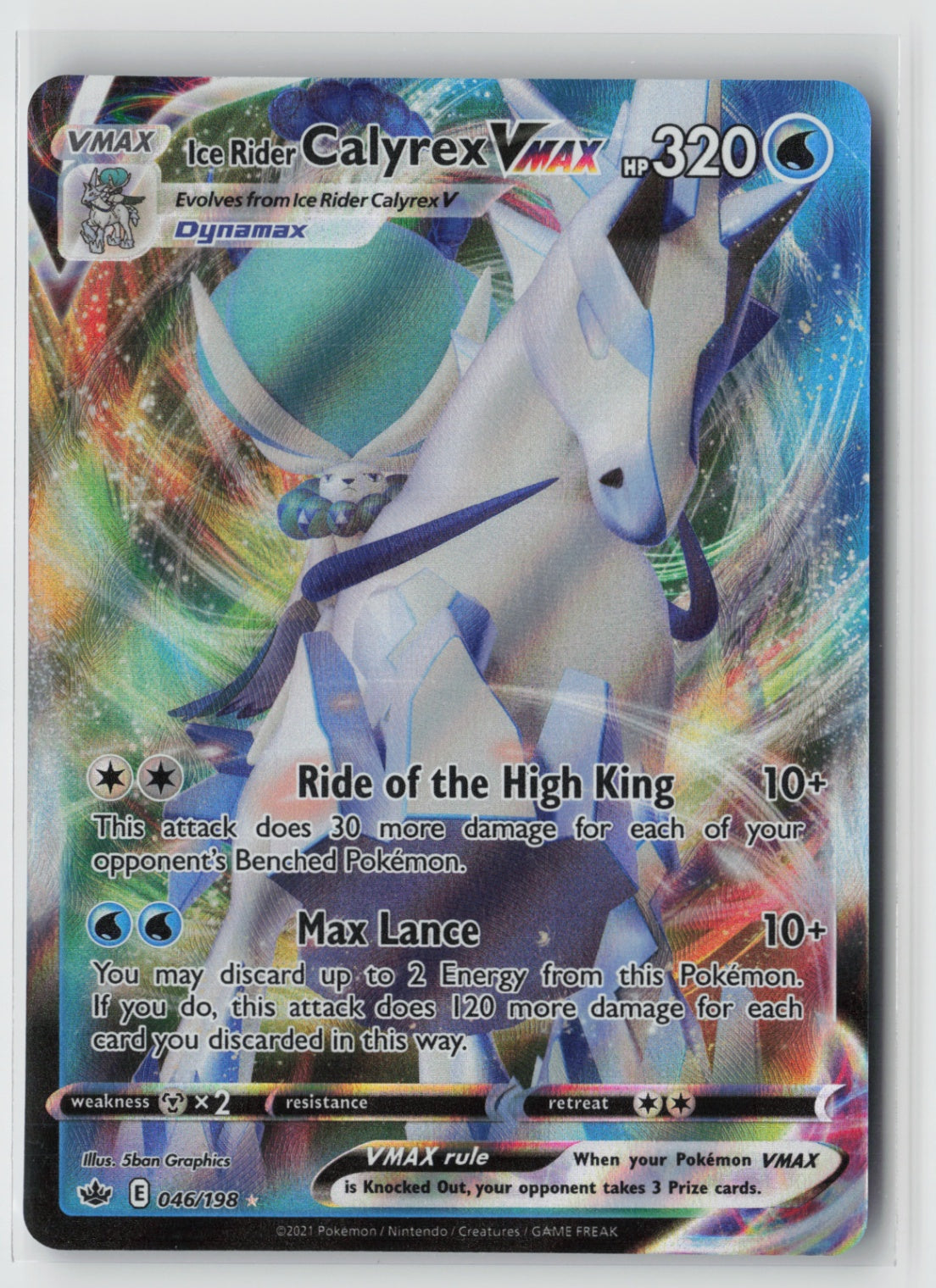 Ice Rider Calyrex VMAX 046/198 – SWSH06: Chilling Reign Pokémon Card NM